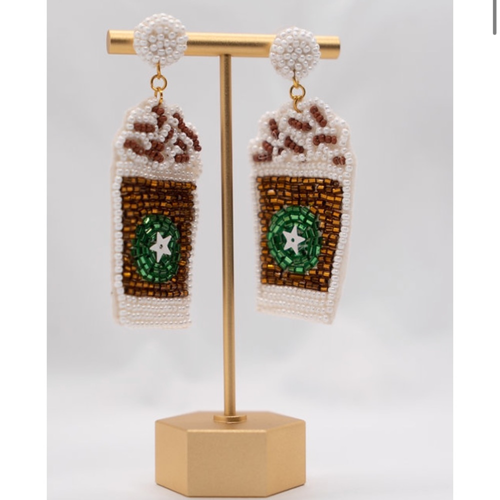 Coffee Cup Earrings NWT